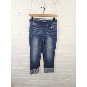 White House Black Market Women's High Rise Cropped Denim Jeans Blue Size 2